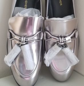 Silver Marc Fisher loafers